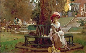 ギャンブラーの妻、1885年頃（紙に油彩） 作： Marcus Stone
